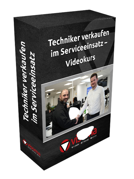 Techniker verkaufen im Serviceeinsatz